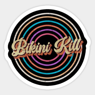 vintage circle line color Bikini Kill Sticker